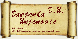 Damjanka Umjenović vizit kartica